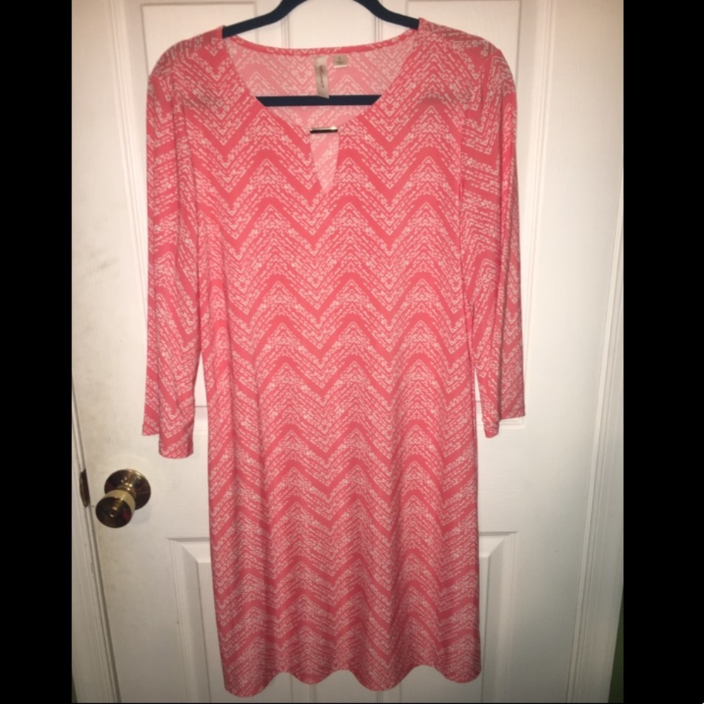 Peach chevron dress